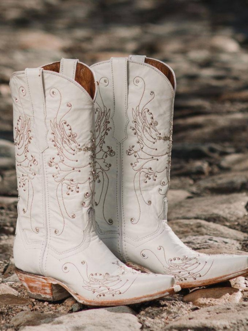 White Rhinestone Cowgirl Boots (Wedding Cowgirl Boots) by Soto